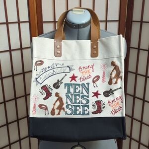 Tennessee Themed Canvas Tote Bag